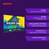 Smart TV SEMP 55'' LED 4K UHD