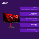 Monitor Curvo Acer 34'' Nitro XZ342CU